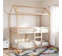 vidaXL Letto a Castello senza Materasso 90x200cm Massello Pino