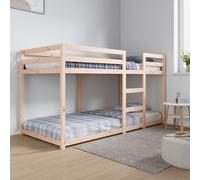 vidaXL Letto a Castello Senza Materasso 90x200cm Massello Pino