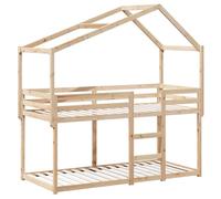 vidaXL Letto a Castello Senza Materasso 90x200cm Massello Pino
