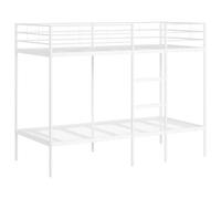 vidaXL Letto a Castello Senza Materasso Bianco 90x190 cm Acciaio