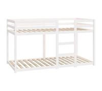 vidaXL Letto a Castello Senza Materasso Bianco 90x190cm Massello Pino
