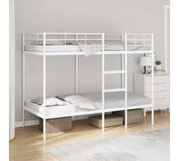 vidaXL Letto a Castello senza Materasso Bianco 90x200 cm in Acciaio