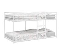 vidaXL Letto a Castello senza Materasso Bianco 90x200 cm in Acciaio