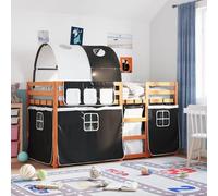 vidaXL Letto a Castello senza Materasso Bianco e Nero 90x190cm in Pino