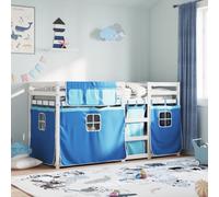 vidaXL Letto a Castello senza Materasso Blu 90x200cm Massello Pino