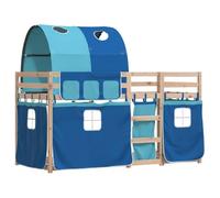 vidaXL Letto a Castello Senza Materasso Blu 90x200cm Massello Pino