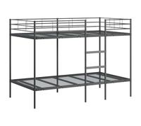 vidaXL Letto a Castello senza Materasso Nero 100x200 cm in Acciaio