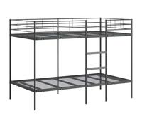 vidaXL Letto a Castello Senza Materasso Nero 107x203 cm in Acciaio