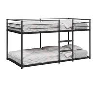 vidaXL Letto a Castello Senza Materasso Nero 75x190 cm in Acciaio