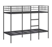 vidaXL Letto a Castello Senza Materasso Nero 80x200 cm in Acciaio