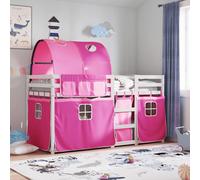 vidaXL Letto a Castello senza Materasso Rosa 80x200 cm Legno di Pino