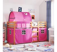 vidaXL Letto a Castello senza Materasso Rosa 90x190 cm Legno di Pino
