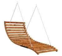 vidaXL Letto a Dondolo in Legno Ricurvo Finitura Teak 115x147x46 cm