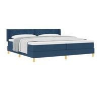 vidaXL Letto a Materasso con Rete a Doghe Blu 200 x 200 cm, Testata Regolabile, Copri Lavabile, Design Moderno, Struttura in Schiuma Densa, Mobili per la Camera da Letto, Superficie per Dormire Conf
