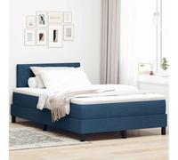 vidaXL Letto a molle con materasso Blu 120 x 200 cm Tessuto