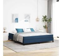 vidaXL Letto a molle con materasso Blu 180 x 200 cm Tessuto