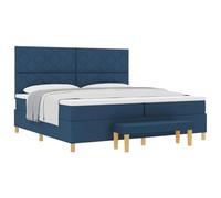 vidaXL Letto a Molle con Materasso Blu 200 x 200 cm Tessuto, Letto con Box Spring Moderno, Struttura Rettangolare, arredo Chic per la Camera, Materasso in Schiuma Comodo