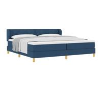 vidaXL Letto a Molle con Materasso Blu 200 x 200 cm Tessuto, Letto Moderno Rettangolare, Materasso a Molle Durevole, Arredamento Elegante, Comfort assicurato