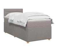 vidaXL Letto a molle con materasso con testiera, 80 x 200 cm, in tessuto, letto moderno con rete, testiera regolabile, materasso rigido, mobile ideale per dormire bene