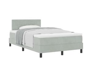 vidaXL Letto a molle con materasso Grigio chiaro 120 x 200 cm Velluto | Ottimo al tatto e super comfy, Gambe forti per un supporto sicuro, Distribuiscono il peso bene per un sonno tranquillo
