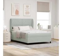 vidaXL Letto a molle con materasso grigio chiaro 140 x 190 cm in velluto. Perfetto per una camera da letto moderna, ha una cover rimovibile con zip e un sistema pocket di alta qualità, ideale per un