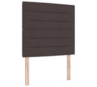 vidaXL Letto a Molle con Materasso Marrone Scuro 120 x 190 cm Tessuto, Arredamento per Camera Moderna, Letto con testiera Regolabile, Sistema di Sonno Funzionale e Resistente.