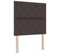 vidaXL Letto a molle con materasso Marrone scuro 120 x 190 cm Tessuto