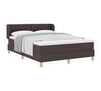 vidaXL letto a molle con materasso marrone scuro 140x190 cm in tessuto