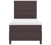 vidaXL Letto Box Spring con Materasso e LED - Tessuto Marrone Scuro, 80 x 200 cm. Questo Letto è Ideale per la Tua Camera da Letto. Ha Anche Spazio per riporre Le Cose, è Super Comodo Grazie all'imbo
