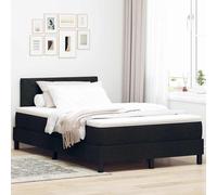 vidaXL Letto a molle con materasso Nero 120 x 190 cm Tessuto