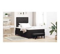 vidaXL Letto a molle con materasso Nero 120 x 200 cm Velluto