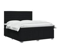 vidaXL Letto a molle con materasso nero, 140 x 200 cm, in tessuto, letto con rete a doghe, moderno e regolabile, schiuma confortevole, ottima soluzione per il sonno, montaggio del materasso isolante