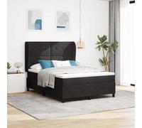 vidaXL Letto a molle con materasso Nero 200 x 160 cm Poliestere
