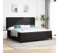vidaXL Letto a molle con materasso Nero 200 x 200 cm Velluto