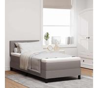 vidaXL Letto a molle con materasso Talpa 100 x 200 cm Tessuto