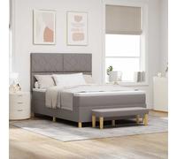 vidaXL Letto a molle con materasso Talpa 140 x 190 cm Tessuto