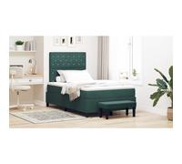 vidaXL Letto a molle con materasso Verde scuro 120 x 190 cm Velluto