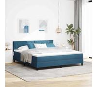 vidaXL Letto a molle con testiera Blu scuro 180 x 200 cm Velluto, Camera Elegante Moderna, Letto Morbido, Mobili in Velluto, Design Contemporaneo, Piattaforma di Lusso, Biancheria Confortevole