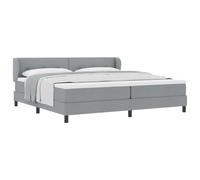 vidaXL Letto a molle con testiera Grigio chiaro 200 x 200 cm Tessuto | Offrono un supporto e una flessibilità super, Aiuta a far circolare l'aria e ti tiene comodo, Perfetto per chi dorme sulla