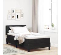 vidaXL Letto a molle con testiera Nero 190 x 90 cm Velluto