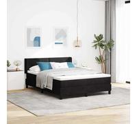 vidaXL Letto a molle con testiera Nero 200 x 160 cm Velluto