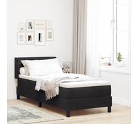 vidaXL Letto a molle con testiera Nero 200 x 80 cm Velluto