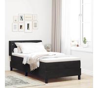 vidaXL Letto a molle con testiera Nero 200 x 90 cm Velluto