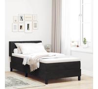 vidaXL Letto a molle con testiera Nero 200 x 90 cm Velluto