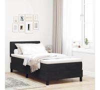 vidaXL Letto a molle con testiera Nero 80 x 200 cm Velluto