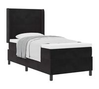 vidaXL Letto a molle con testiera Nero 90 x 190 cm Velluto