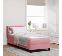 vidaXL Letto a molle con testiera Rosa 200 x 80 cm Velluto
