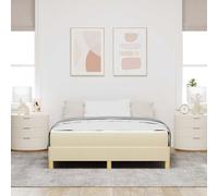 vidaXL Letto a molle Crema e Marrone 140 x 200 cm