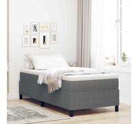 Letto a molle Grigio chiaro e bianco 100 x 200 cm
