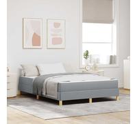 vidaXL Letto a molle Grigio chiaro e Marrone 140 x 190 cm